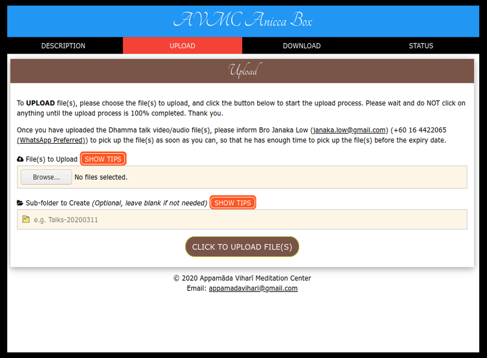 Files Transfer Service (WebApp)